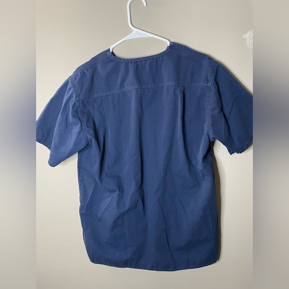 Carhartt Men's Navy Blue Scrub Top Size S - Picture 5 of 6